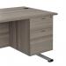 Jemini 2 Drawer Fixed Pedestal 404x500x495mm Grey Oak KF79862 KF79862