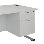 Jemini 2 Drawer Fixed Pedestal 404x500x495mm White KF79865 KF79865