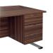 FF Jemini Dark Walnut 3 Drawer Fixed Pedestal TESHP3DW KF79867