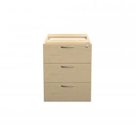 FF Jemini Maple 3 Drawer Fixed Pedestal TESHP3MA KF79869