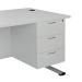 FF Jemini White 3 Drawer Fixed Pedestal TESHP3WH KF79871