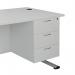 Jemini 3 Drawer Fixed Pedestal 400x500x495mm White KF79871 KF79871