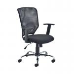 Jemini Low Back Operator Mesh Back Chair 600x600x940-1030mm Black KF79885 KF79885