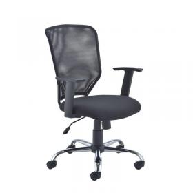 Jemini Low Back Operator Mesh Back Chair 600x600x940-1030mm Black KF79885 KF79885