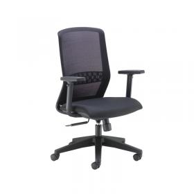 Arista Tekna High Back Executive Chair 670x630x945-1065mm Mesh Back Black KF79886 KF79886