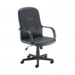 Jemini Jack 2 Executive Swivel Chair with Fixed Arms 620x600x1020-1135mm Polyurethane Black KF79887 KF79887