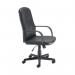 Jemini Jack 2 Executive Swivel Chair with Fixed Arms 620x600x1020-1135mm Polyurethane Black KF79887 KF79887