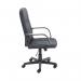 Jemini Jack 2 Executive Swivel Chair with Fixed Arms 620x600x1020-1135mm Fabric Charcoal KF79889 KF79889