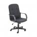 Jemini Jack 2 Executive Swivel Chair with Fixed Arms 620x600x1020-1135mm Fabric Charcoal KF79889 KF79889