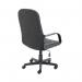 Jemini Jack 2 Executive Swivel Chair with Fixed Arms 620x600x1020-1135mm Fabric Charcoal KF79889 KF79889