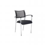 Jemini Jupiter Conference Chair with Arms 555x550x860mm Mesh Back Black/Chrome KF79891 KF79891