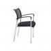 Jemini Jupiter Conference Chair with Arms 555x550x860mm Mesh Back BlackChrome KF79891 KF79891