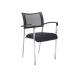 Jemini Jupiter Conference Chair with Arms 555x550x860mm Mesh Back Black/Chrome KF79891