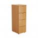 First 4 Drawer Filing Cabinet 464x600x1365mm Beech KF79917 KF79917