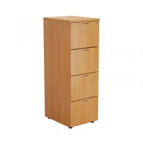 VOW First 4 Drawer Filing Cabinet 464x600x1365mm Beech KF79917 KF79917