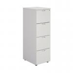 First 4 Drawer Filing Cabinet 464x600x1365mm White KF79920 KF79920