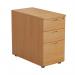 First 3 Drawer Desk High Pedestal 404x800x730mm Beech KF79930 KF79930