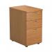 First 3 Drawer Desk High Pedestal 404x800x730mm Nova Oak KF79931 KF79931