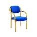First Wooden Frame Side Chair with Arms Blue CH0706RBV2