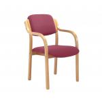 First Wooden Frame Side Chair with Arms Claret CH0706CL KF79941
