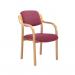 First Wooden Frame Side Chair with Arms Claret CH0706CL