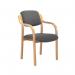 First Wooden Frame Side Chair with Arms Charcoal CH0706CH
