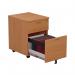 First 2 Drawer Mobile Pedestal 404x500x595mm Beech KF79989 KF79989