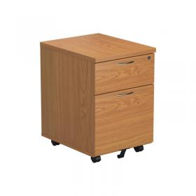 VOW First 2 Drawer Mobile Pedestal 404x500x595mm Nova Oak KF79990 KF79990