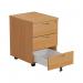 First 3 Drawer Mobile Pedestal 400x500x595mm Beech KF79991 KF79991