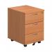 First 3 Drawer Mobile Pedestal 400x500x595mm Beech KF79991 KF79991