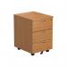 First 3 Drawer Mobile Pedestal 400x500x595mm Nova Oak KF79992 KF79992