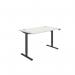 Astin Economy Single Motor SitStand Desk 1400x800x705-1220mm Arctic WhiteBlack KF800008 KF800008