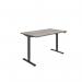 Astin Economy Single Motor SitStand Desk 1400x800x705-1220mm Alaskan Grey OakBlack KF800009 KF800009