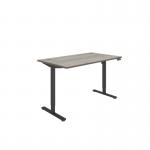 Astin Economy Single Motor SitStand Desk 1400x800x705-1220mm Alaskan Grey OakBlack KF800009 KF800009