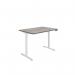 Astin Economy Single Motor SitStand Desk 1200x800x705-1220mm Alaskan Grey OakWhite KF800013 KF800013