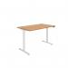 Astin Economy Single Motor SitStand Desk 1400x800x705-1220mm Norweigian BeechWhite KF800014 KF800014