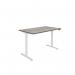 Astin Economy Single Motor SitStand Desk 1400x800x705-1220mm Alaskan Grey OakWhite KF800017 KF800017