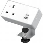 Astin Nexus On Desk Power Bundle 590x900x1050mm White KF800021 KF800021
