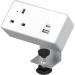 Astin Nexus On Desk Power Bundle 590x900x1050mm White KF800021 KF800021