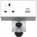 Astin Nexus On Desk Power Bundle 590x900x1050mm White KF800021 KF800021