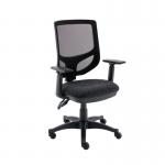 Astin Nesta Mesh Back Operator Chair Charcoal with Adjustable Arms 590x900x1050mm Black KF800026 KF800026