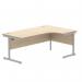 Astin Radial Right Hand Single Upright Desk 1800x1200x730mm OakSilver KF800032 KF800032