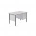 Serrion Rectangular 2 Drawer Pedestal 4 Leg Desk 1200x750x730mm White KF800037 KF800037