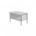 Serrion Rectangular 2 Drawer Pedestal 4 Leg Desk 1200x750x730mm White KF800037 KF800037