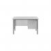 Serrion Rectangular 2 Drawer Pedestal 4 Leg Desk 1200x750x730mm White KF800037 KF800037