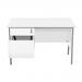 Serrion Rectangular 2 Drawer Pedestal 4 Leg Desk 1200x750x730mm White KF800037 KF800037