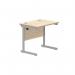 Astin Rectangular Single Upright Cantilever Desk 800x600x730mm OakSilver KF800046 KF800046