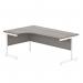 Astin Radial Left Hand Single Upright Desk 1800x1200x730mm GreyWhite KF800053 KF800053