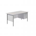 Serrion Rectangular 2 Drawer Pedestal 4 Leg Desk 1500x750x730mm White KF800059 KF800059