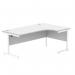 Astin Radial Right Hand Single Upright Desk 1800x1200x730mm WhiteWhite KF800060 KF800060